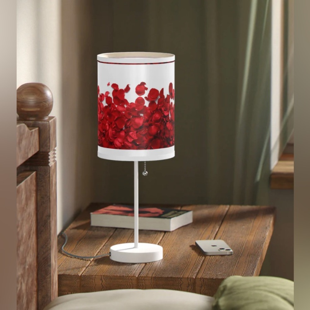 NIB Custom Designed "Rose Petals" Lamp on a Stand